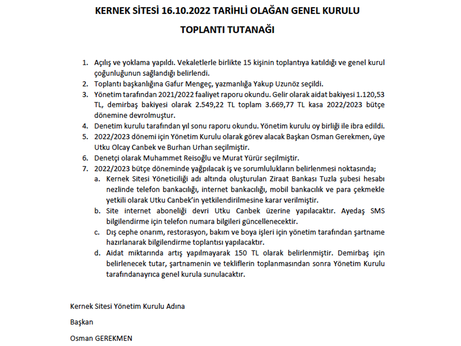 Olağan Genel Kurul Toplantımız Gerçekleştirildi.